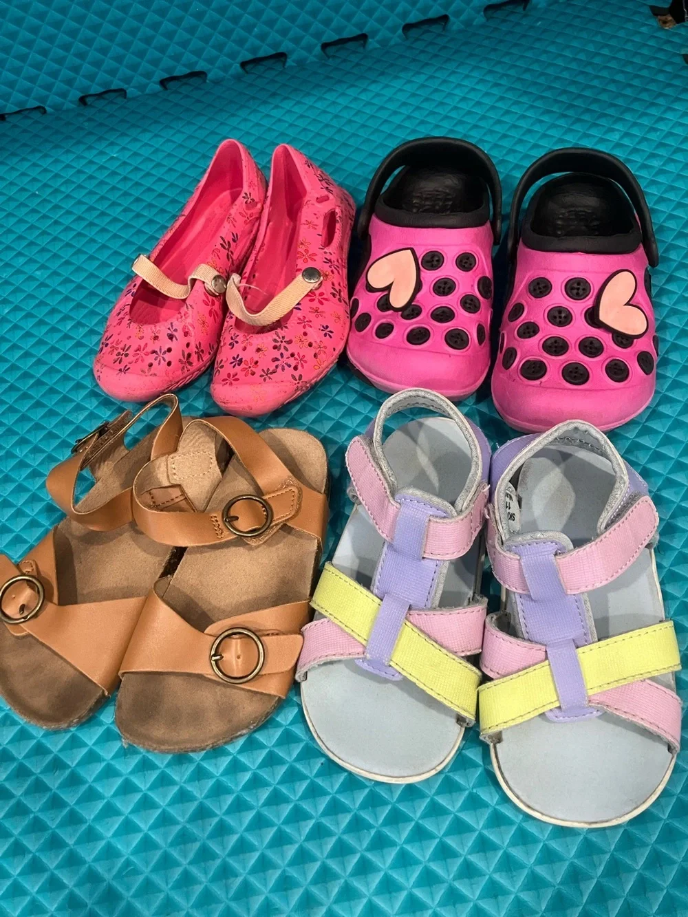Toddler Girls Sandals | Bundle of Four Pairs | 7-8